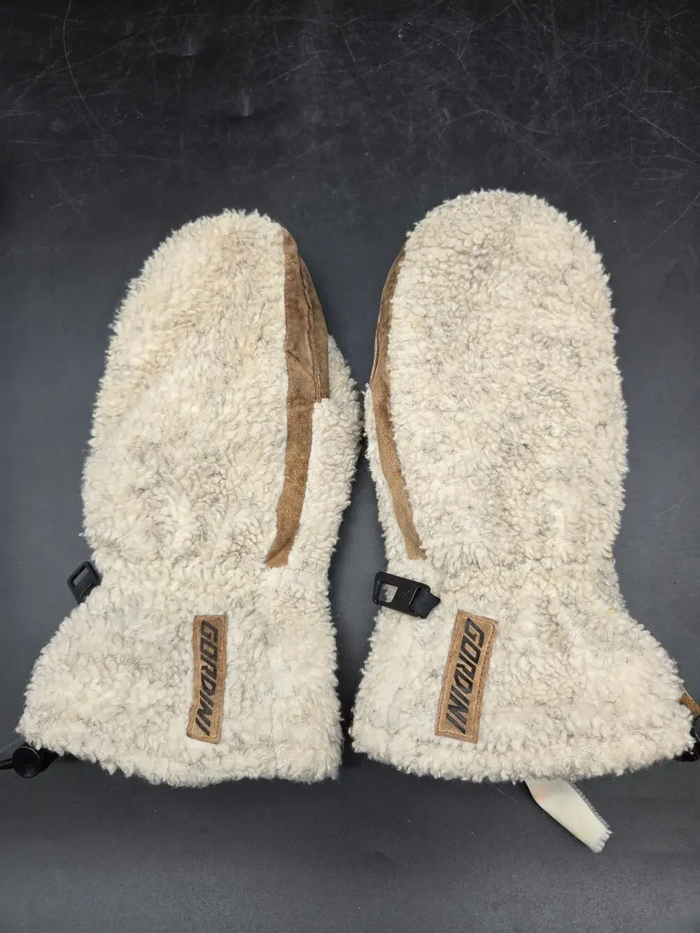 Gordini Womens Small Sherpa Mittens Suede Leather Winter Ski Snow Gloves